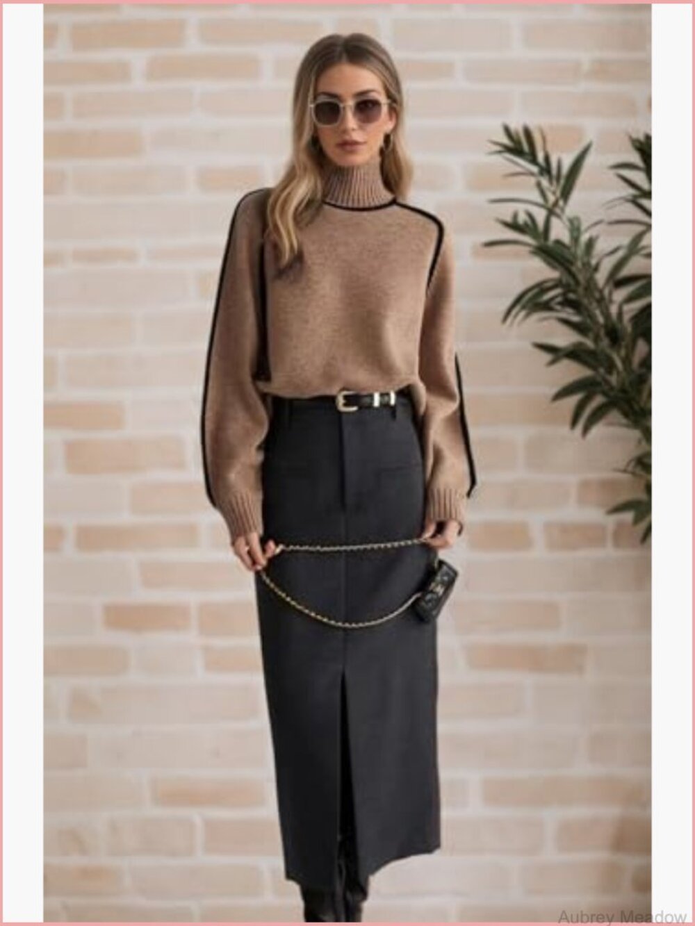 Oversized Chunky Mock Neck Turtleneck Sweater Pullover - Picture 2 of 6